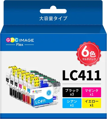 GPC Image Flex LC411 6パック ブラザーインク LC411 原機 DCP-J926N | lc411-4pk, ブラザーインク LC411, コンパチブルインク, インクカート