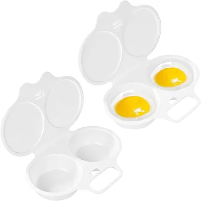 2PCS Microwave Egg Poacher with Lid Handle, Best Deal