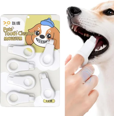 ペット用歯ブラシ、ナノ歯磨き布で犬の歯を清潔に - 形式酸テスト済み