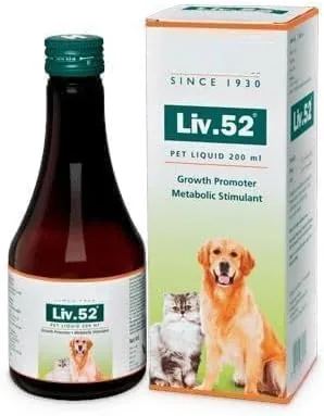 LIV 52 लिवर टोनिक कुत्तों और बिल्लियों के लिए 200ML (पैक ऑफ 1)