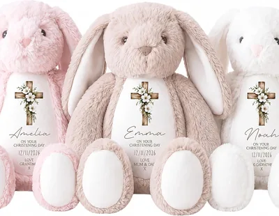 Personalised Christening Teddy | Custom Baptism Gift