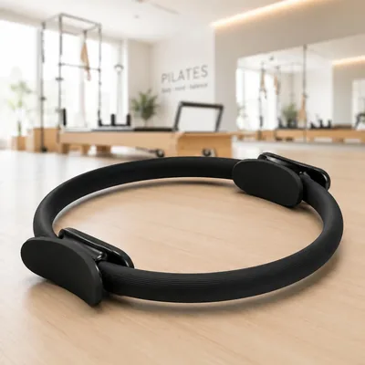 Anel de Pilates 38cm com Pegadores Duplos em EVA - Fortalece Glúteos, Pernas, Braços e Abdômen