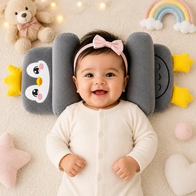 ZOZO SALES बच्चे का हेड सपोर्ट पिलो नवजात के लिए | शिशु गर्दन सपोर्ट पिलो, 0-12 महीने
