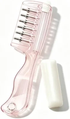 Refillable Hair Oil Comb - Pink Scalp Massager