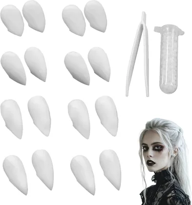 8 Pairs Vampire Teeth Fake Fangs Resin Halloween
