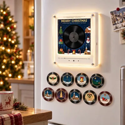 Mini NFC Music Player w/ 9 Discs LED Gift