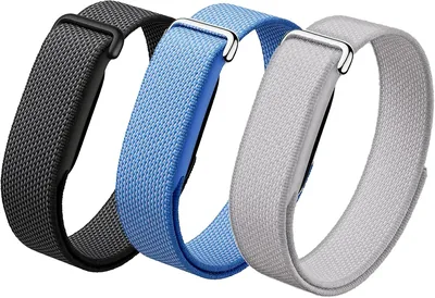 Paquete de 3 correas compatibles con Fitbit Air, nailon transpirable y ajustable