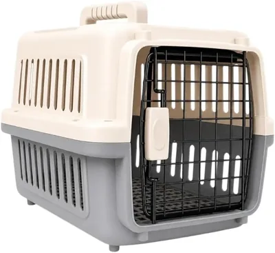 Jaula Transportadora para Perros y Gatos, Caja de Viaje Tipo Caja
