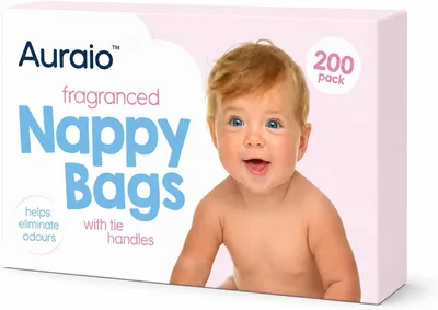 Auraio Fragranced Nappy Bags (200 Pack)