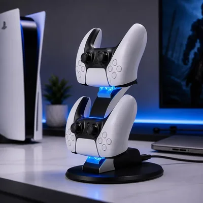 Carregador Base Duplo para Controle PS5 com LED