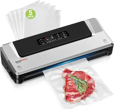 Bonsenkitchen Vacuum Sealer Machine Silver
