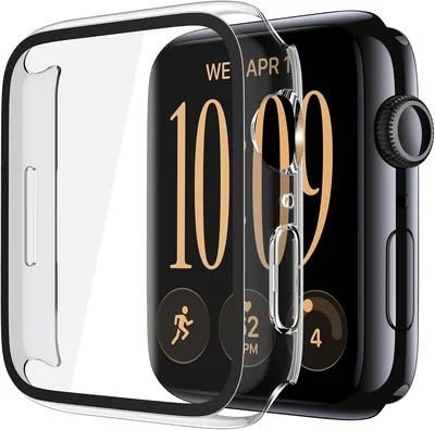 Misxi 2-Pack Screen Protector Case for 46mm Apple Watch Series 12 | Cover with 9H Tempered Glass for