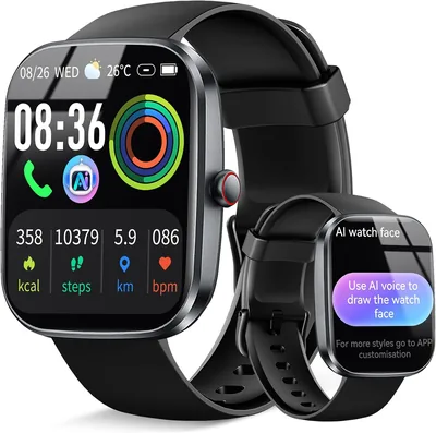 ChatGPT 2026 Smartwatch - AI Voice, 1.91" Display