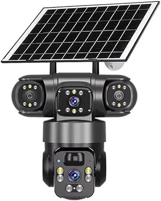 Solar Powered 4K Security Camera Outdoor Wireless 360° CCTV