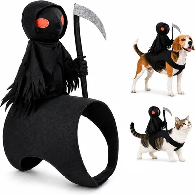 Disfraz de Jinete Segador de Halloween para Perros y Gatos