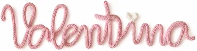 Letrero Personalizado Tejido en Hilaza para Recámara de Bebé Puerta de Hospital Hecho a Mano (7-8 Letras)
