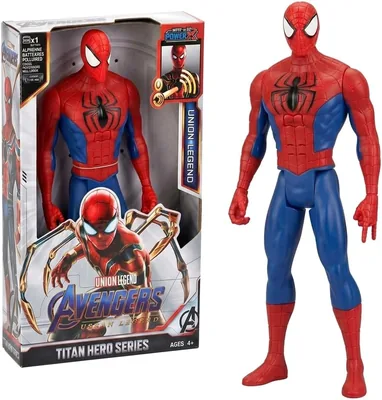 Web Man Action Figure, 12" Superhero Toy with Mask & Costume
