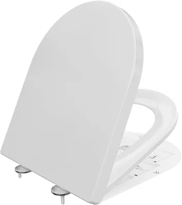 ANYCEE Toilettendeckel mit Soft-Close Mechanismus, 42.5 x 36 cm, Toilette Sitzkorte Version, aus Duroplast, Antibakteriell