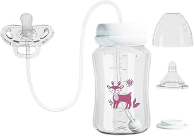Hands Free Baby Bottle - Anti-Colic Silicone Feeder