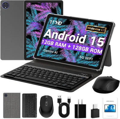 JUNYANG 11 Inch Android Tablet with Accessories