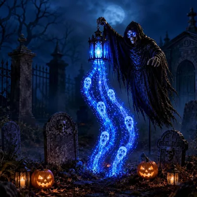 Halloween Soul Harvester Light - Animated Garden Stake