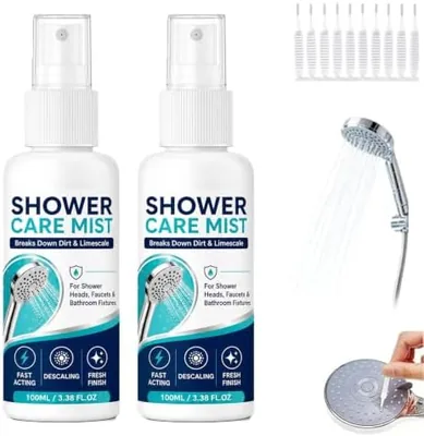 Eliminador de incrustaciones de cal en ducha, spray para cuidado de duchas, potente eliminador de cal