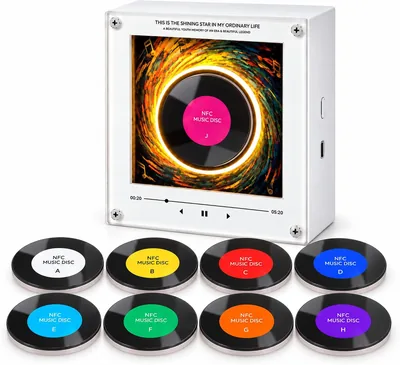Mini Rotating Record Player with LED Light