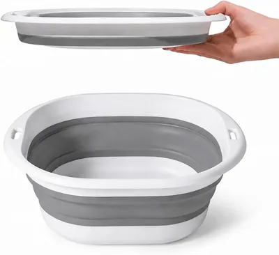 Lafefe Collapsible Washing Up Bowl 3.5L Grey
