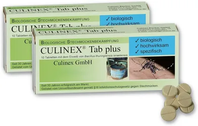 Culinex Tab Plus BTI Tablets, Pack Economico (2 x 10 Pezzi) per Combattere le Zanzare Organiche