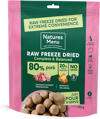 Natures Menu Pork Freeze Dried Nuggets 250g