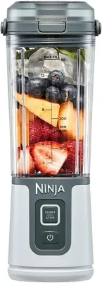 Ninja Blast Licuadora (Reacondicionada) - 532ml, Blanco y Gris, CO155BCWH