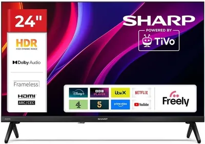 Sharp 24" Roku Smart TV HDR10 LED 1T-C24HD2225KB Best Deal