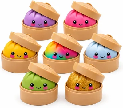 Dumpling Squishy Bloopy Mystery - 7 Cores Aleatórias
