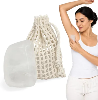Desodorante Mineral de Piedra de Alumbre para Mujer, Hombre y Niños