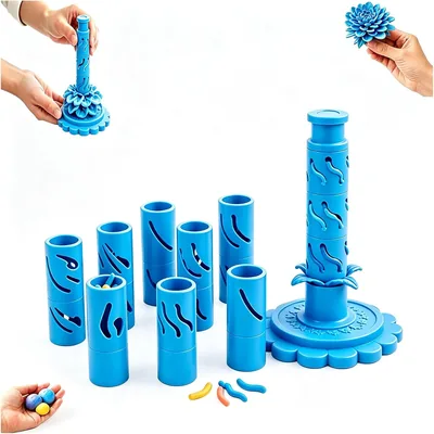 Promted Flower Modular Clay Bloom Maker with 9 Shaping Sleeves