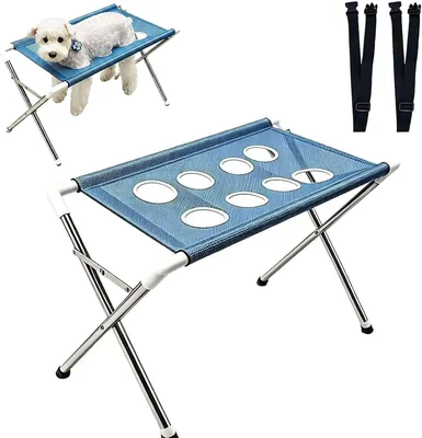 Pet Grooming Hammock Foldable Stand - 8 Limb Holes