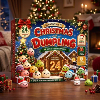 Calendario de Adviento de Dumpling Squishies Navideños - 24 Días de Diversión