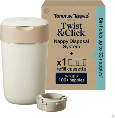 Tommee Tippee Twist Nappy Bin Cream 10.5m Refill