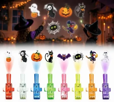 Proyectoras de dedos de Halloween - Patrones mini aleatorios, luces LED para fiesta y decoración