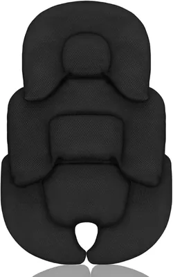 Baby Stroller Cushion - Black Pram Liner