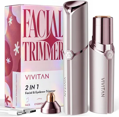 Face Shaver & Eyebrow Razor - 2-IN-1 Rechargeable