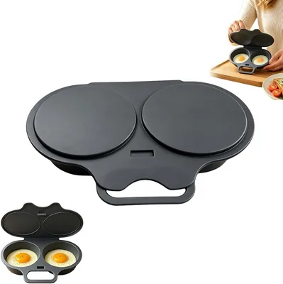 Cuiseur d'œufs double tasse micro-ondes, 2 cavités antiadhésives | Cuiseur d'œufs pour cuisine