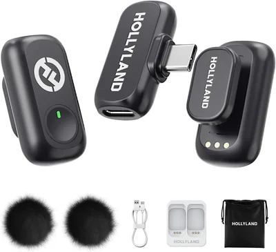 Hollyland Lark A1 Mini Duo Wireless Microphone (Black)