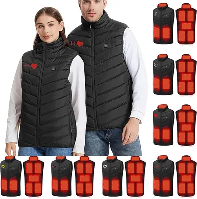 Heated Vest Men Women 9 Zones Winter Coat Best Deal