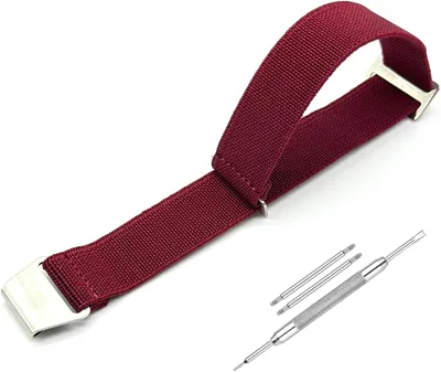 Lineon Stainless Steel 304 Buckle Elastic Nylon NATO Watch Band Strap French Troops Parachute Wristbelt Imported Quality For