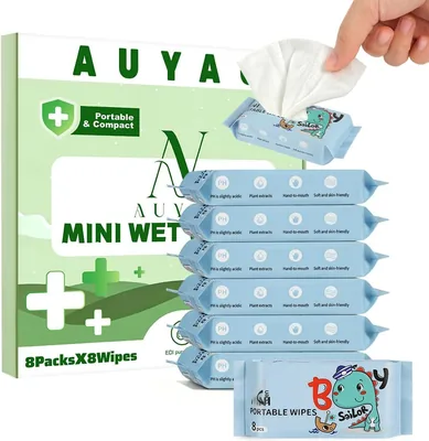 AUYAO Portable Baby Wipes 64 Pcs