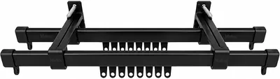 C-Track Double Curtain Rail Set - Black 2m