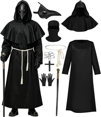 Plague Doctor Costume Set - Men Women Medieval Steampunk