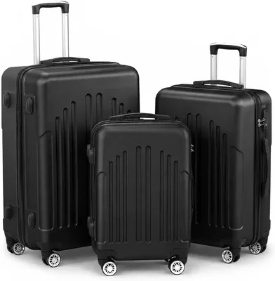 Family 3 Piece Luggage Set ABS+PC Hard Shell 20/24/28 Inch Best Deal