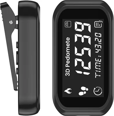3D Pedometer Step Counter - LCD Display